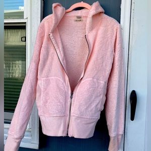 Wet Seal faux fur zip up hoodie jacket